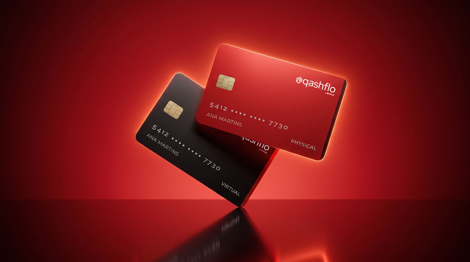 Cartões físicos e virtuais Qashflo